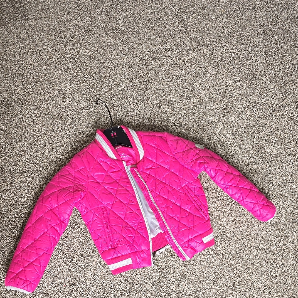 Michael Kors Vibrant Pink Quilted Kids Jacket 4T